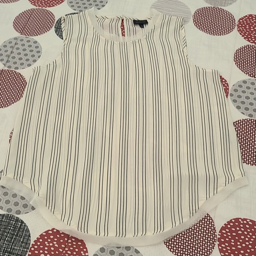 Who What Wear Off White Striped Top